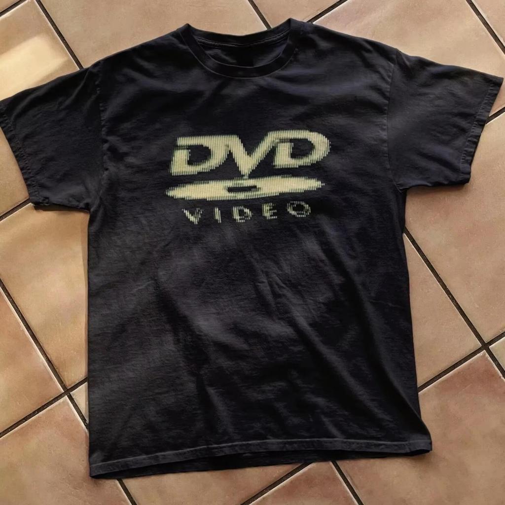 2026 Новый DVD Футболка 2026 DVD и Видео Принты Письма Ретро Летние Мужские 100% Хлопок Мягкий и Дышащий Короткий Рукав DVD