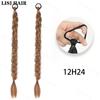 MISS WIG Synthetic Long Braided Ponytail With Elastic Band Hair Fiber Extensions Pony Tail Hair Accessories For Party Daily Use