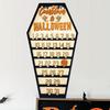 Halloween Advent Calendar Wooden Countdown To Halloween Ornament with Movable Pumpkin Block