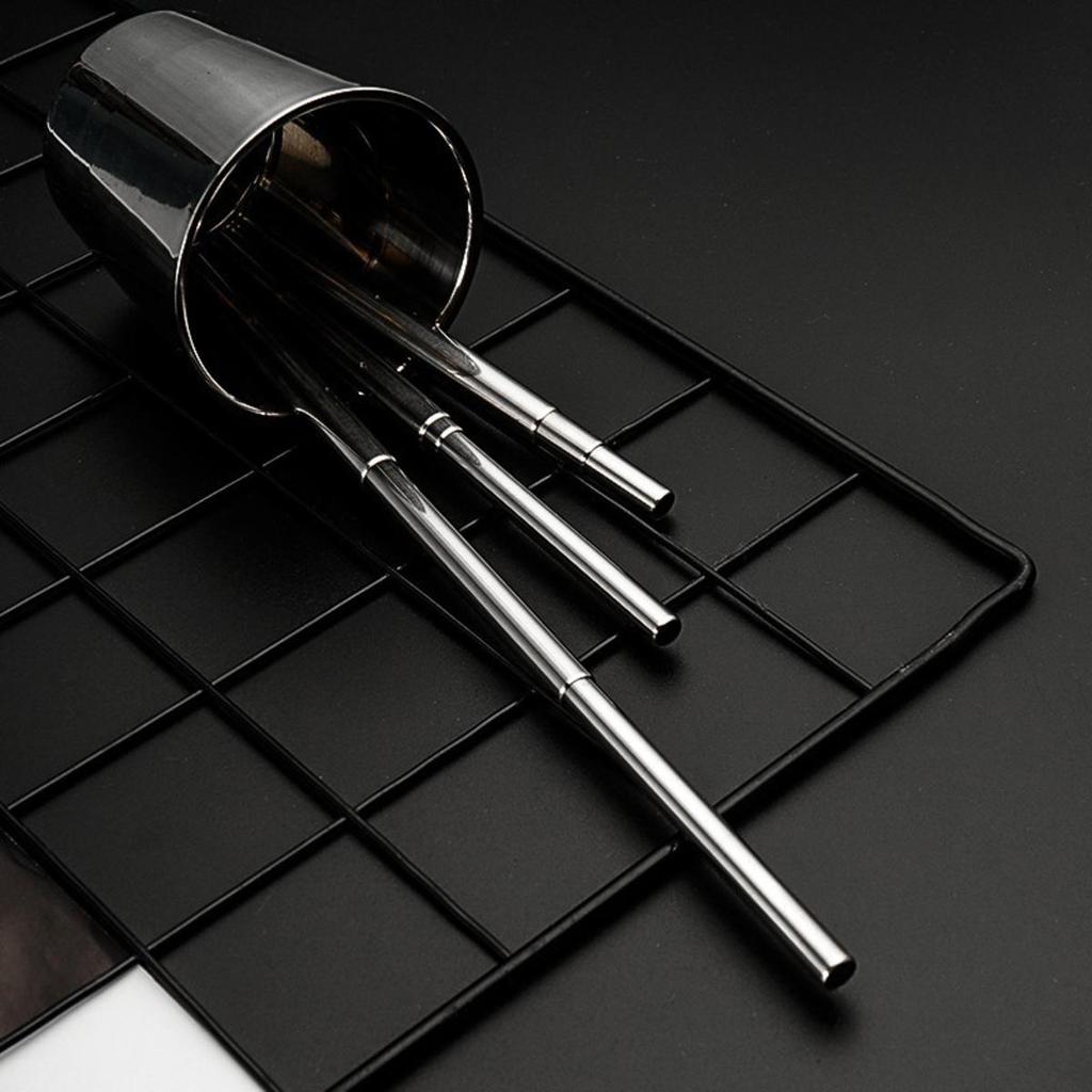 Соломинка для питья из нержавеющей стали, портативная для улицы, многоразовая посуда, телескопические соломинки для усадки, для бабл-ти, кофе