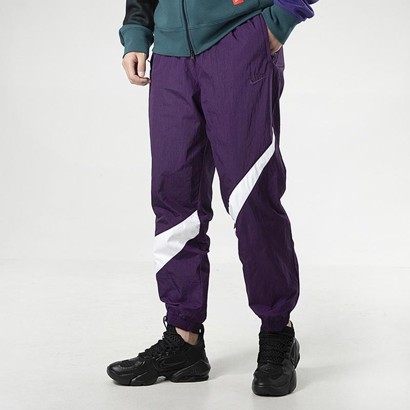 Nike MENS Sportswear Logo Print Tat Ankle Banded Sports Pants Purple Men's AR9895-525
