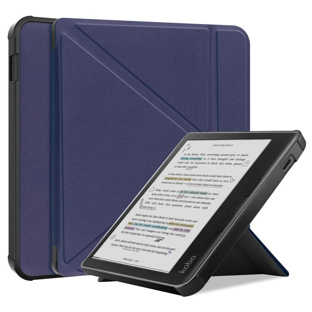 Stand Case for Kobo Libra Colour eReaders PU Leather Sleeve Cover with Auto Wake/Sleep