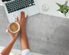 Vinyl Desk Mat with Stylish Concrete Texture Print 120x60 cm