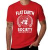 FLAT EARTH SHIRT, FLAT EARTH SOCIETY T-Shirt oversized summer top vintage clothes mens funny t shirts