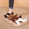 Мода 2025 Лето Толстая подошва Повседневные сандалии для женской удобной моды Открытый носок Низкий каблук Легкие Уличные Пляжные Прохладные туфли