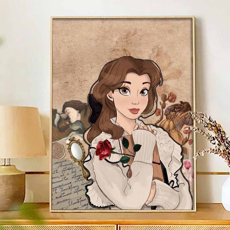 Disney Алмазная живопись 5D Сделай сам Красавица и Чудовище Алмазная живопись Искусство Набор для алмазной живописи Подарок для взрослых/новичков Идея для декора дома