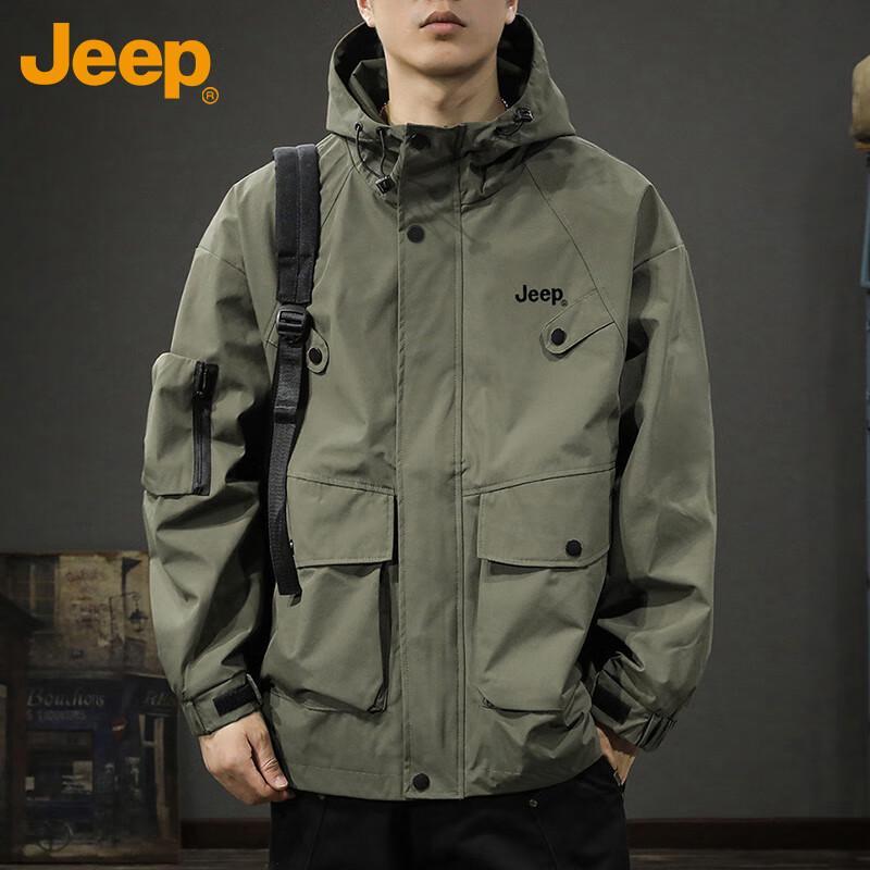 Jeep Мужская осенне-зимняя уличная куртка с капюшоном
