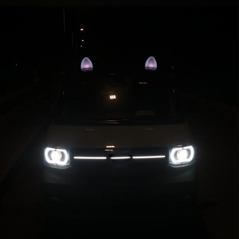 Фонари на крышу грузовика с изображением кошачьих ушей, стильный ремонт крыши автомобиля, защитные огни на солнечных батареях, улучшенная видимость для экстерьера автомобиля