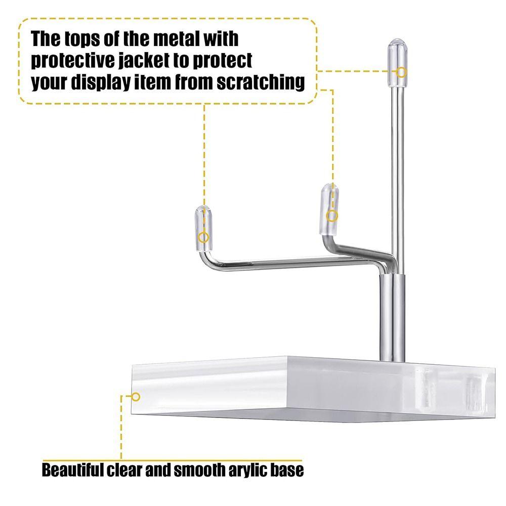 Adjustable Metal Arms Crystal Holder Soft Rubber Case Metal Mineral Rack  Museum