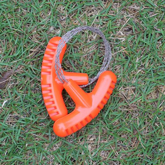 Тросовая пила из нержавеющей стали Ручная карманная веревочная пила с ручкой Эргономичная ручка Портативная пила для аварийного выживания Инструмент для резки труб из ПВХ