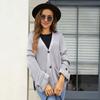Women Oversized Button Down Cardigan Knitted Long Sleeve Open Front Sweater
