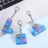Keycap Fidget Keychain Key Button Pinch Toy Relaxing Clicker Toy Pendant  for Adult