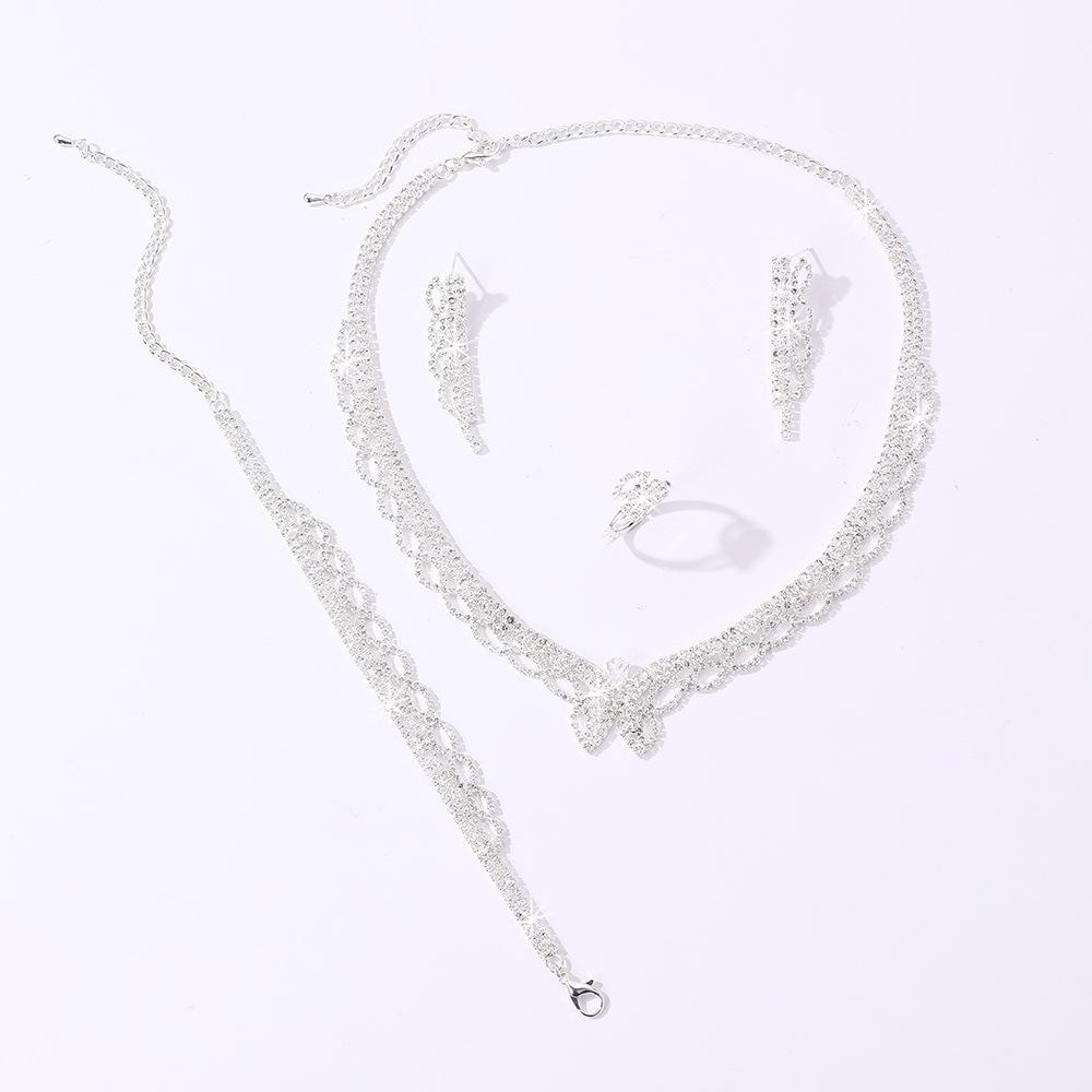 Роскошный праздничный набор: Коллекция украшений с мерцающим цирконом