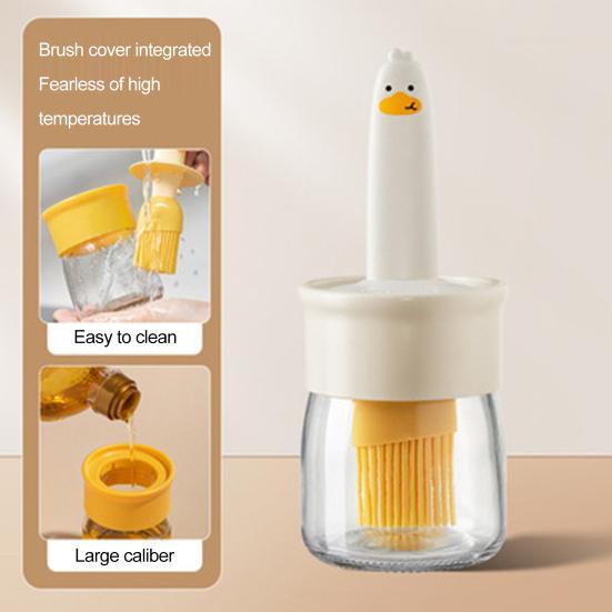 Практичная, легко погружаемая, непроливаемая силиконовая щетка для гриля с интегрированным дизайном, щетка для барбекю, поставка на дом