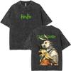 Japanese Anime Dorohedoro Kai Vintage Washed T-shirt   Cool ga Graphic T-shirts 's Gothic Rock Horror T Shirt