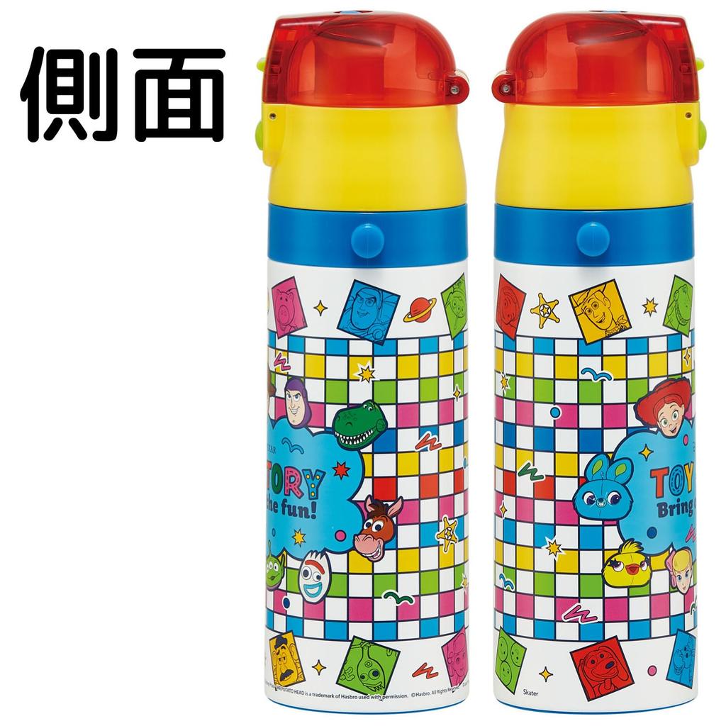 Skater Children's Water Bottle, 470ml, Direct Drinking, Disney Toy Story 25, Boys', Insulated, Stainless Steel, Lightweight, Sports Bottle, Kids'