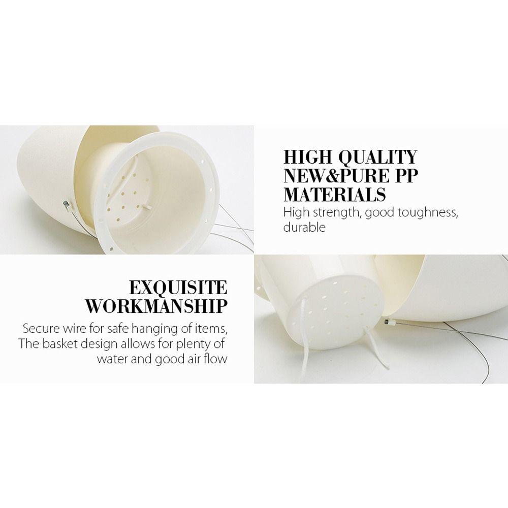Белый самополивающийся цветочный горшок в форме скорлупы яйца Самополивающийся подвесной цветочный горшок Хлопковая веревочная сетка Горшок для хранения воды
