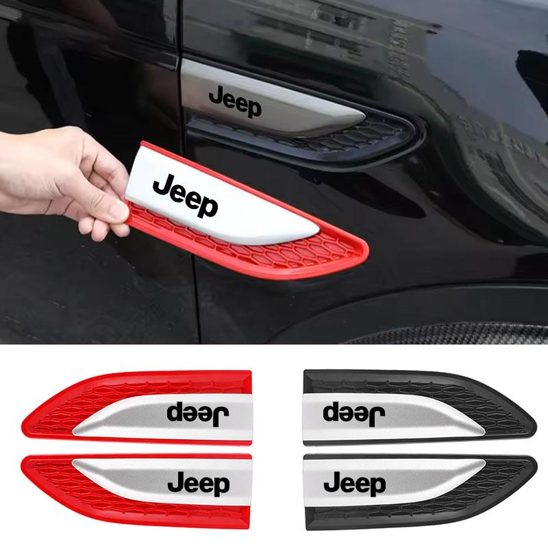 Auto Door Fender Side Blade Badge Car Body Sticker For Jeep Grand Cherokee Wrangler JK Gladiator Compass Renegade Patriot Car AJR1