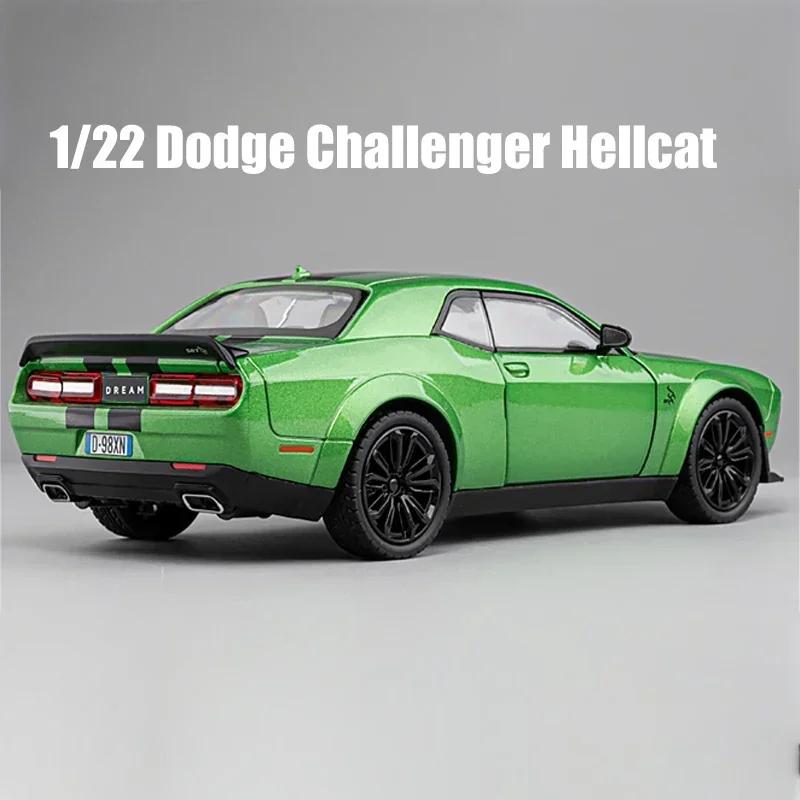 Новый 1:22 Dodge Challenger Redeye Hellcat Super Muscle Sports Car Alloy Metal Diecast Car Model Sound & Light Collection Hobbies Gift