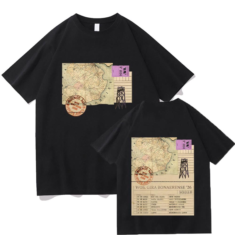 WOS.GIRA BONAERENSE '26 T-shirts Rapper WOS Merch Clothes Men Women Pop Music Fashion Tee Hip Hop Cotton T Shirts