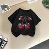 Children's Casual Short-sleeved T-shirt - Summer Girl's Cute Cherry T-shirt