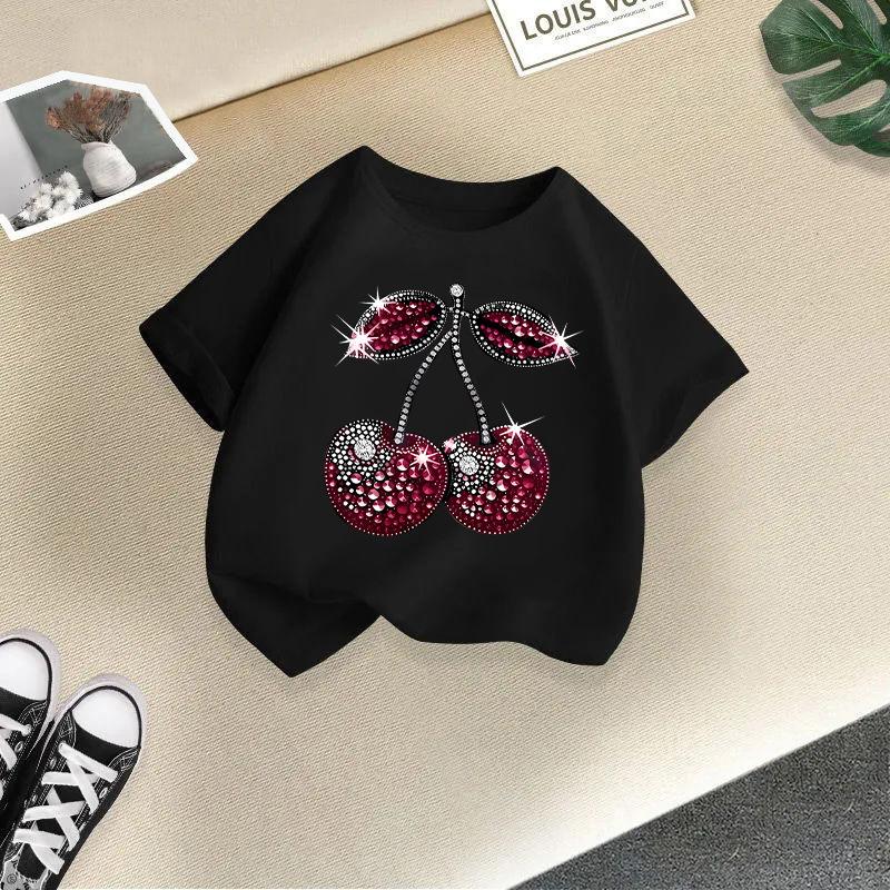 Children's Casual Short-sleeved T-shirt - Summer Girl's Cute Cherry T-shirt