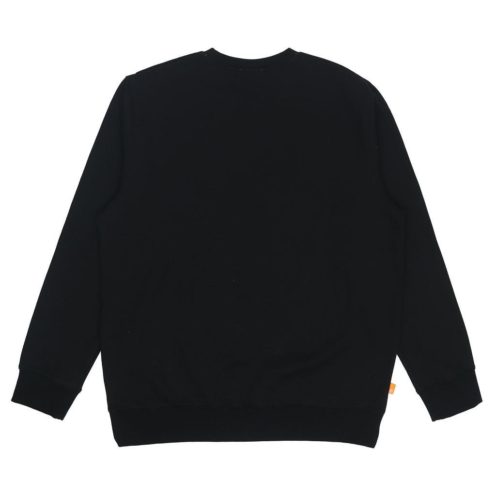 Timberland Свитшот с вышитым логотипом, однотонный, с круглым вырезом, мужской, черный A5SF8-001