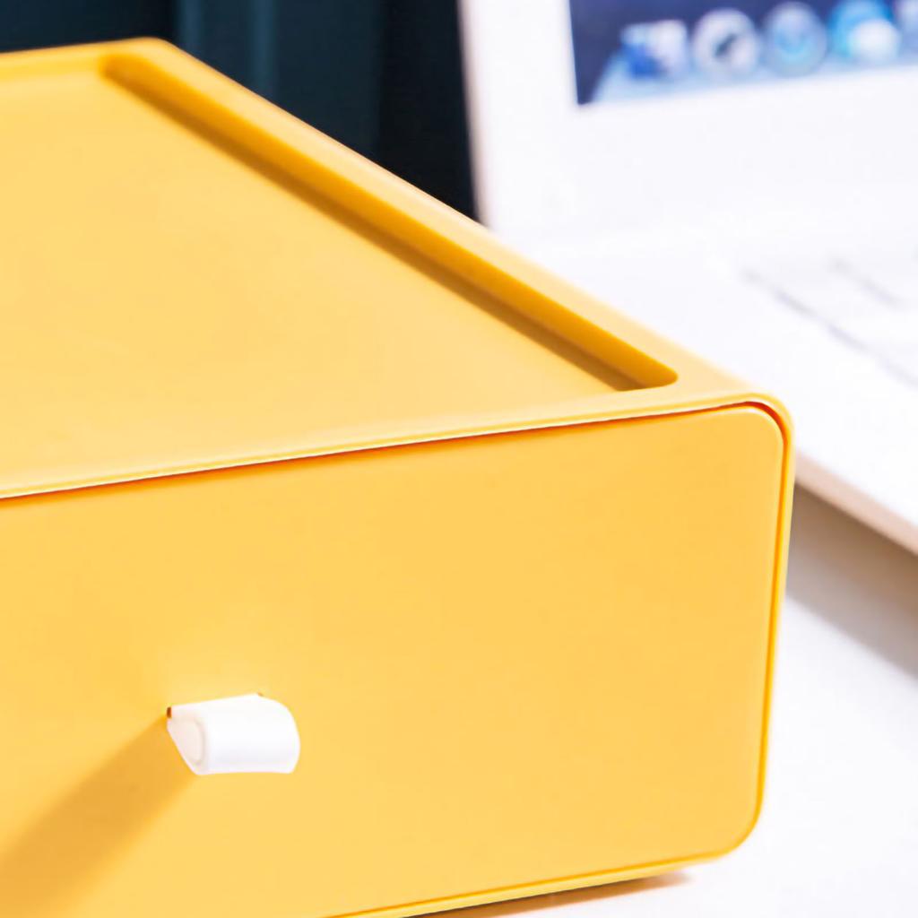 Desktop Storage Box Drawer Design Strong Load Bearing Stackable Desktop Organizer Storage Box for