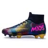 Футбольные бутсы с высоким верхом мужские и женские профессиональные кроссовки с длинными шипами бутсы для футбольных тренировок с поломанными шипами