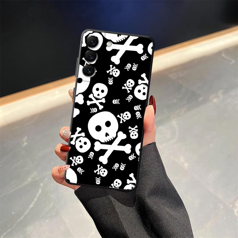 Case for Samsung Galaxy A15 A06 A12 A04 A70 A13 A20 A16 A40 A17 A50 A05 Funda Phone Cover Skull Skeleton Bone Punk