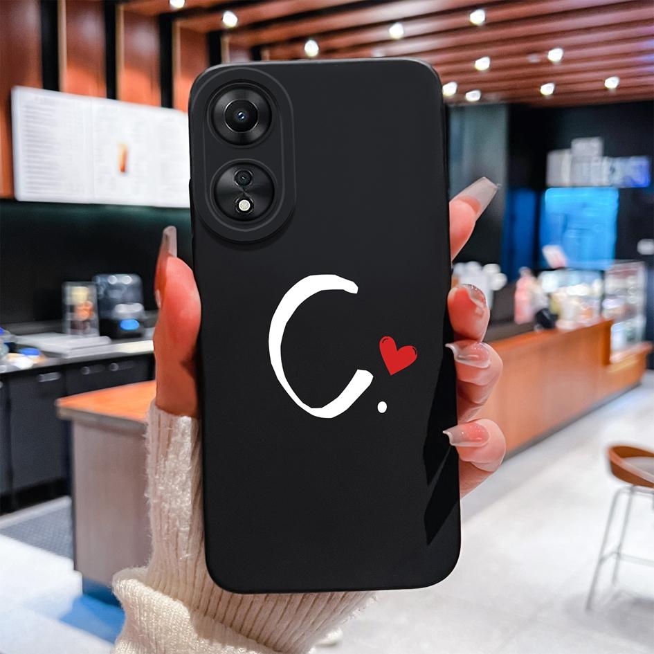 Чехол для Oppo A58 A57 A56 A55 A54 A53 A52 Чехол для телефона Популярный парный узор с буквами Высококачественный противоударный силиконовый защитный корпус для Oppo Shell