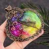 Rainbow Solar Quartz Copper Wire Wrap Jewelry Pendant 3.55 e2L25