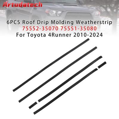 Artudatech 6 шт. Уплотнитель водосточного желоба крыши 75552-35070 75551-35080 Для Toyota 4Runner 2010- 2024