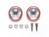 Tamiya Mini 4WD Special Edition 17mm Aluminum Bearing Roller Dish with Plastic Red Rings, (Product Number 95580)