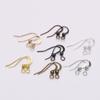 100Pcs/lot 19*18mm Earrings Findings Earring Components Hooks Twist Gold Multicolor For DIY Jewelry Making Accessories