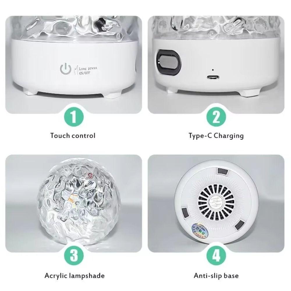 16 Colors Ocean Wave Projector Light Remote Control Water Ripple Lamp 3D Aurora Light Home Decor