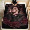 1 шт. Фланелевое одеяло с принтом Селены Кинтанилья, Высокое качество, Для всех сезонов, Декор для дома, Тепло и комфорт, Идеально для рождественских подарков