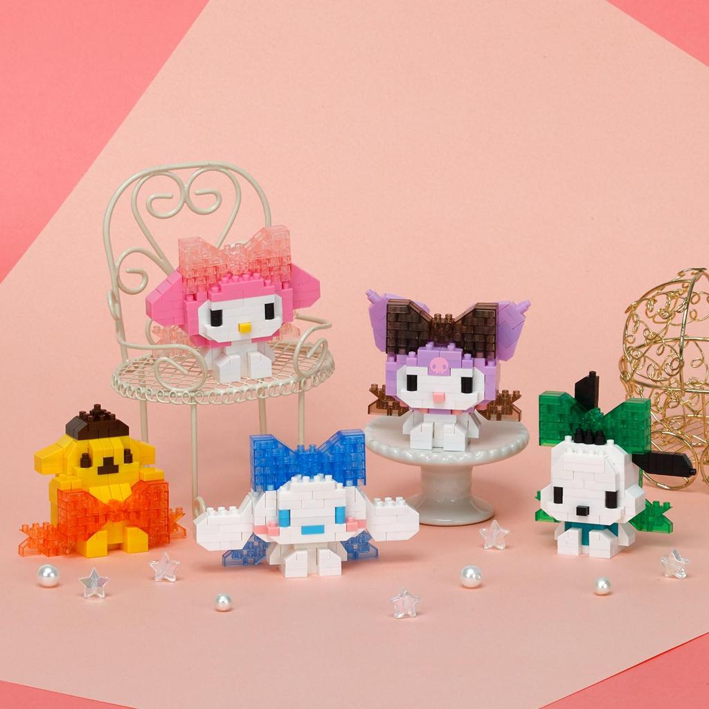 Kawada Nanoblock Kuromi Big Ribbon NBCC248, 3 X 10.5 X 18 Cm, Ages 12 and Up, Interior Decoration, Hobby, NBCC248