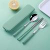 Stainless Steel Cutlery Set Spoon Fork Chopsticks Set with Box Case Travel Cutleries