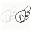 10/20/50Pcs Ins Style Angel Wing Shaped Metal Paper Clips Simple Cute Pin For Student Stationery Office Decoration Supplies