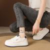 Fashion Platform White Shoes Women's Autumn and Winter Lace-up Versatile Student Height-increasing Casual Shoes Big Head Wear-resistant Sports Board