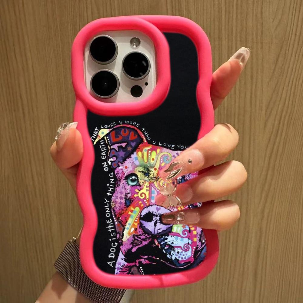 Ae76 Dog Color Doodle Design Art защитные чехлы для телефонов Samsung S24 Plus S23 Ultra A14 A55 A06 Honor X9b Motorola OnePlus Big Wave TPU задняя крышка