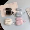 Ins корейский нишевый простой однотонный в горошек подходит для airpods4 защитный чехол airpodspro3 чехол для наушников apple второго поколения беспроводной