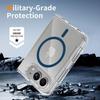 Coque pour iPhone Duo, Protection Antichoc avec Cercle Magnétique Bleu Marine
