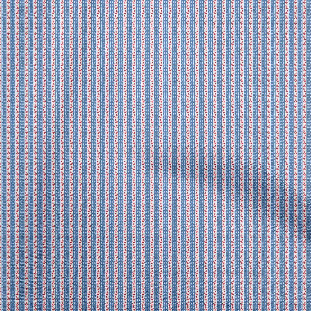 oneOone Cotton Flex Gray Fabric Nautical Fabric For Sewing Printed Craft Fabric By The Yard 40 Inch