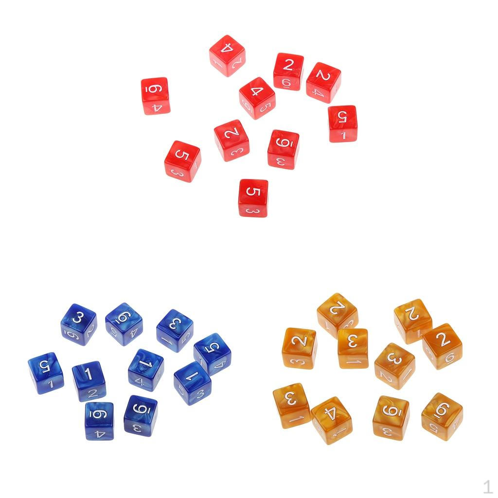 30 шт. Акриловые D6, 6-гранные, для семейных настольных игр, ролевых игр, вечеринок, игрушки, реквизит