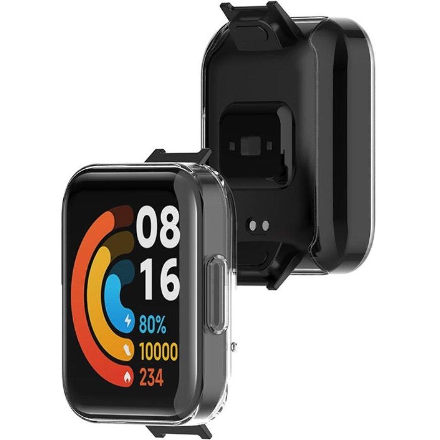 2in1 Silicone Case with Screen Protector for Xiaomi Redmi Watch 2 Lite, Transparent