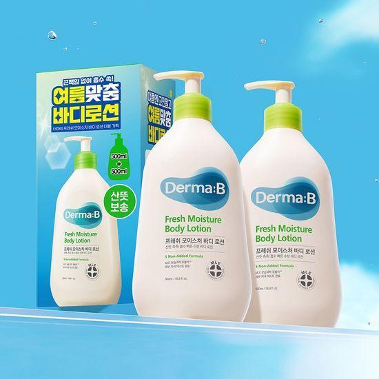 Derma B Fresh Moisture Body Lotion 500ml+500ml Double Plan/Single Product