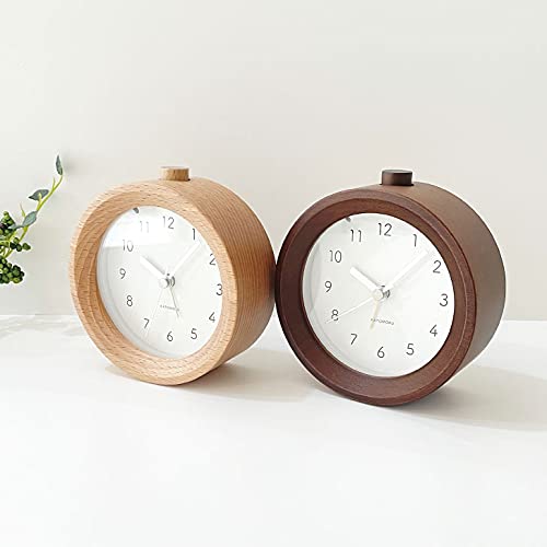KATOMOKU Alarm Clock 6 Natural Alarm Clock Wooden Snooze Light km-89NA