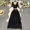 High-End Sense Set Sweet Bow Cami All-Match High Waist Long Skirt Socialite Temperament Two-piece Set